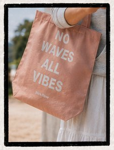 NO WAVES ALL VIBES トート